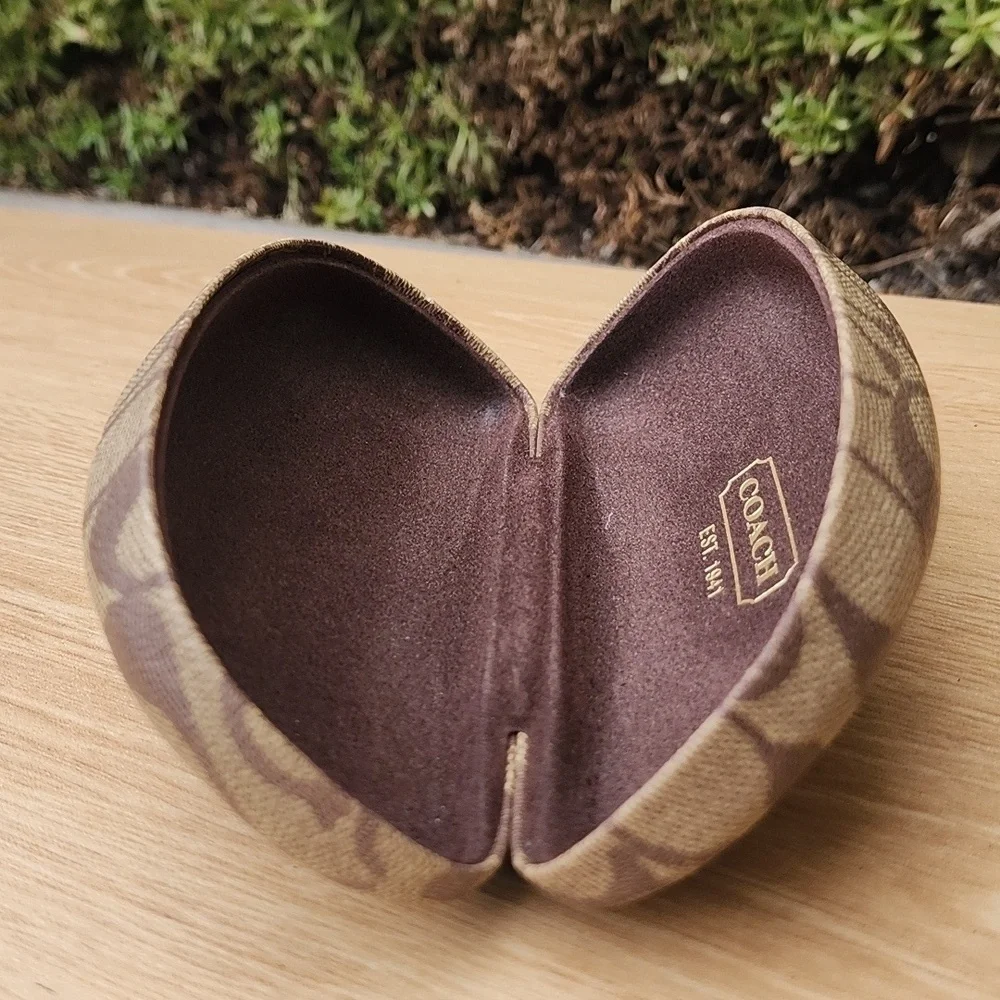 Coach Brown Monogram Hard sunglasses Case
